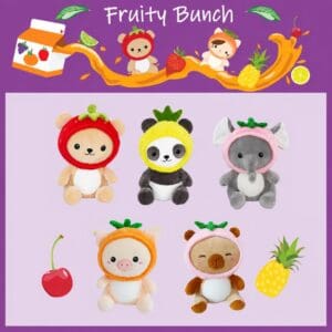Fruity Bunch Small Plush Mix 7" size (200 pcs)